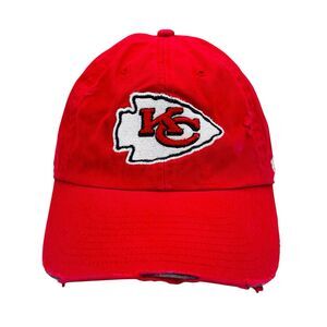 Kansas City Chiefs 47 Brand Hat Adult Red Distressed Strapback Cap